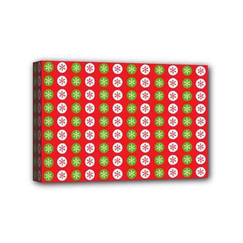 Festive Pattern Christmas Holiday Mini Canvas 6  X 4  (stretched) by Amaryn4rt