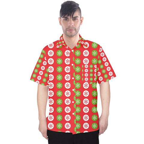 Festive Pattern Christmas Holiday Men s Hawaii Shirt by Amaryn4rt