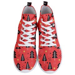 Christmas Christmas Tree Pattern Men s Lightweight High Top Sneakers by Amaryn4rt