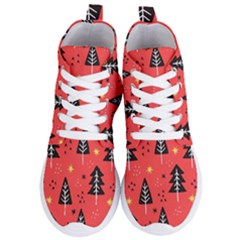 Christmas Christmas Tree Pattern Women s Lightweight High Top Sneakers by Amaryn4rt