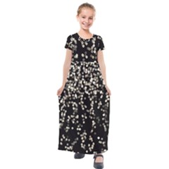 Christmas-bokeh-lights-background Kids  Short Sleeve Maxi Dress by Amaryn4rt