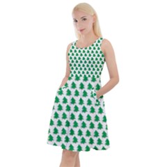 Christmas-tree-tree-holidays Knee Length Skater Dress With Pockets by Amaryn4rt