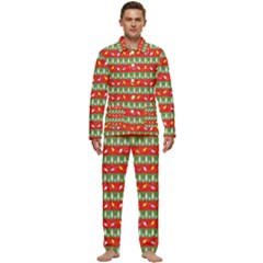 Christmas-papers-red-and-green Men s Long Sleeve Velvet Pocket Pajamas Set by Amaryn4rt