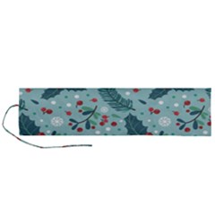 Seamless-pattern-with-berries-leaves Roll Up Canvas Pencil Holder (l) by Amaryn4rt