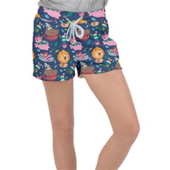 Funny-animal Christmas-pattern Women s Velour Lounge Shorts by Amaryn4rt