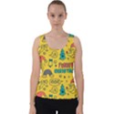 Colorful-funny-christmas-pattern Cool Ho Ho Ho Lol Velvet Tank Top View1