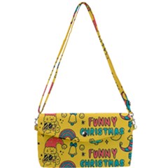 Colorful-funny-christmas-pattern Cool Ho Ho Ho Lol Removable Strap Clutch Bag by Amaryn4rt