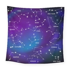 Realistic-night-sky-poster-with-constellations Square Tapestry (large) by Amaryn4rt