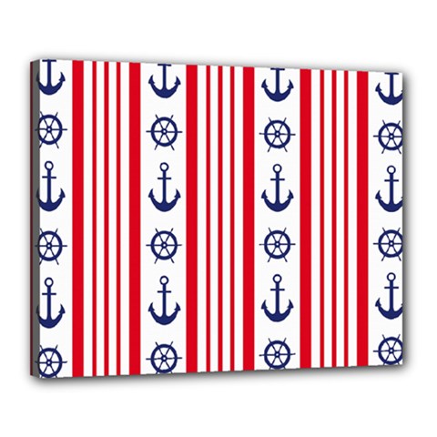 Nautical-papers-nautical-background Canvas 20  X 16  (stretched) by Amaryn4rt