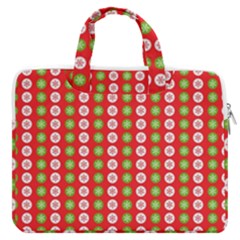 Festive Pattern Christmas Holiday Macbook Pro 16  Double Pocket Laptop Bag  by Pakjumat