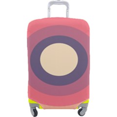 Circles Pattern Bullseye Cream Luggage Cover (large) by Pakjumat