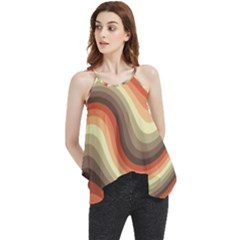 Twirl Swirl Waves Pattern Flowy Camisole Tank Top