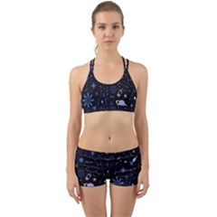 Starry Night  Space Constellations  Stars  Galaxy  Universe Graphic  Illustration Back Web Gym Set by Pakjumat