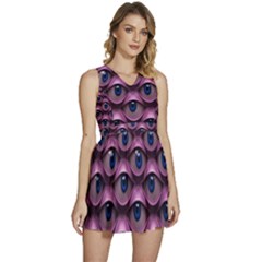 Artistic Eye Psychedelic Sleeveless High Waist Mini Dress by Modalart