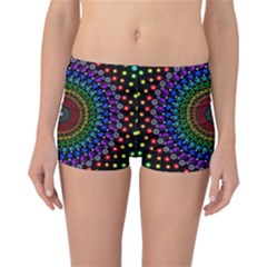 3d Psychedelic Shape Circle Dots Color Reversible Boyleg Bikini Bottoms by Modalart