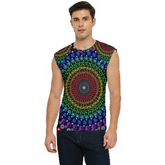 3d Psychedelic Shape Circle Dots Color Men s Raglan Cap Sleeve T-shirt by Modalart