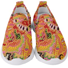 Fantasy Psychedelic Surrealism Trippy Kids  Slip On Sneakers by Modalart