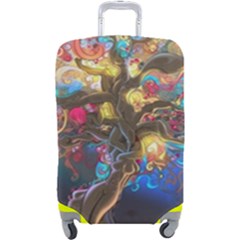 Psychedelic Tree Abstract Psicodelia Luggage Cover (large) by Modalart