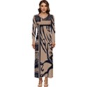 Artistic Psychedelic Long Sleeve Longline Maxi Dress View1