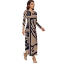 Artistic Psychedelic Long Sleeve Longline Maxi Dress View3
