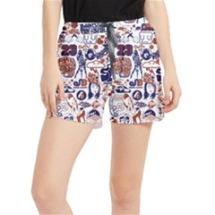 Artistic Psychedelic Doodle Women s Runner Shorts by Modalart