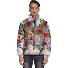 Valentine s Day Heart Artistic Psychedelic Men s Puffer Bubble Jacket Coat
