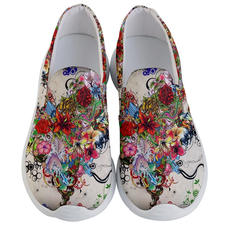 Valentine s Day Heart Artistic Psychedelic Men s Lightweight Slip Ons