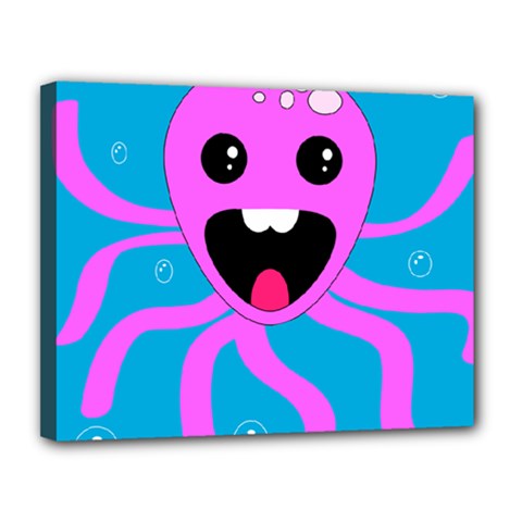 Bubble Octopus Copy Canvas 14  X 11  (stretched)