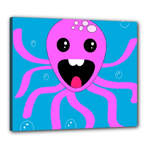 Bubble Octopus Copy Canvas 24  X 20  (stretched) by Dutashop