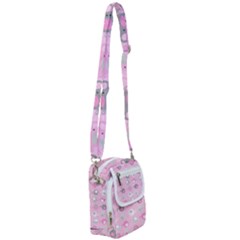 Animals Elephant Pink Cute Shoulder Strap Belt Bag by Dutashop