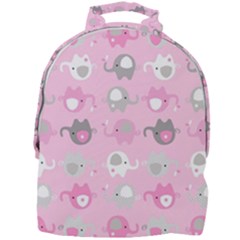 Animals Elephant Pink Cute Mini Full Print Backpack by Dutashop