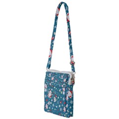 Christmas Pattern Santa Blue Multi Function Travel Bag by Sarkoni