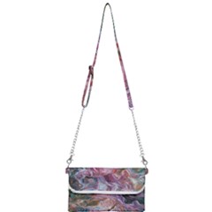 Blended Waves Mini Crossbody Handbag by kaleidomarblingart