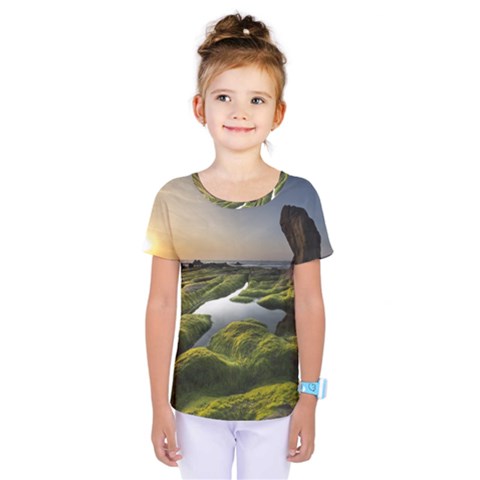 Coast Algae Sea Beach Shore Kids  One Piece T-shirt by Sarkoni