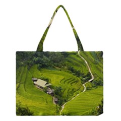 Apartment Curve Path Step Medium Tote Bag by Sarkoni