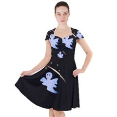 Ghost Night Night Sky Small Sweet Cap Sleeve Midi Dress by Amaryn4rt