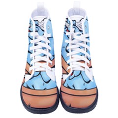 Elephant Bad Shower Men s High-top Canvas Sneakers by Amaryn4rt