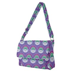Background Floral Pattern Purple Full Print Messenger Bag (m) by Amaryn4rt
