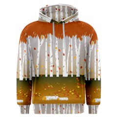 Birch Trees Fall Autumn Leaves Men s Overhead Hoodie by Sarkoni