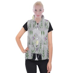 Flower Butterfly Pot Women s Button Up Vest by Sarkoni