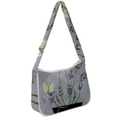 Flower Butterfly Pot Zip Up Shoulder Bag by Sarkoni