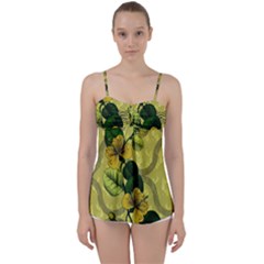 Flower Blossom Babydoll Tankini Top by Sarkoni