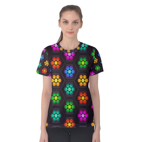 Pattern Background Colorful Design Women s Cotton T-shirt by Amaryn4rt