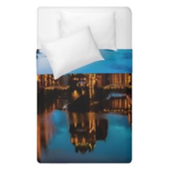 Hamburg City Blue Hour Night Duvet Cover Double Side (single Size) by Amaryn4rt