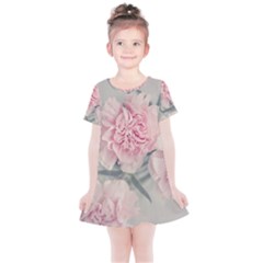Cloves Flowers Pink Carnation Pink Kids  Simple Cotton Dress by Amaryn4rt