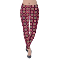 Kaleidoscope Seamless Pattern Velvet Leggings