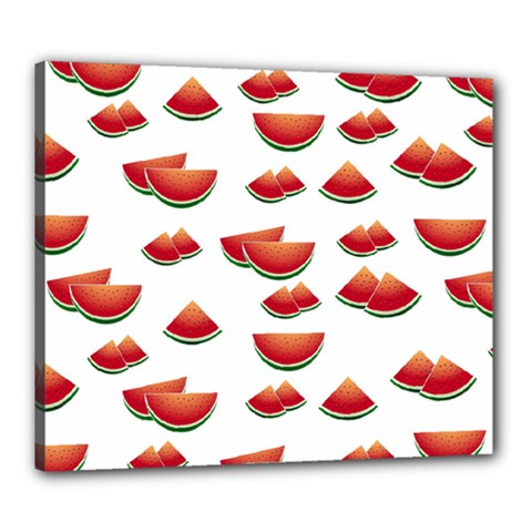 Summer Watermelon Pattern Canvas 24  X 20  (stretched) by Dutashop