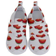Summer Watermelon Pattern Kids  Velcro No Lace Shoes by Dutashop
