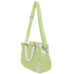 Aniseed Green Vintage Background Rope Handles Shoulder Strap Bag by Amaryn4rt