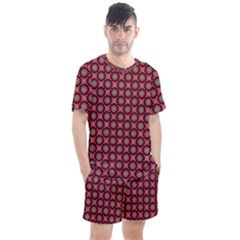 Kaleidoscope Seamless Pattern Men s Mesh T-shirt And Shorts Set
